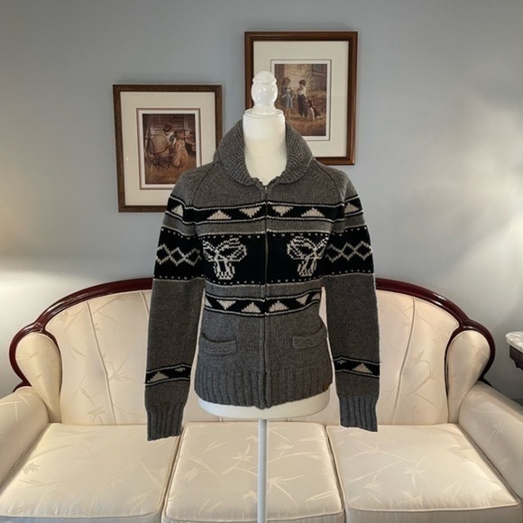 Aritzia 100% Lambswool Zip Up Sweater - Picture 2 of 13